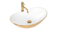 Lavabo Rea Royal 36x60,5 oro blanco (REA-U7808)