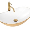 washbasin Rea Royal 36x60,5 white gold (REA-U7808)