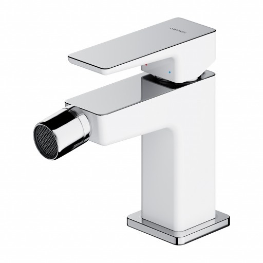 Omnires Parma chrome/white bidet mixer (PM7420CRB)