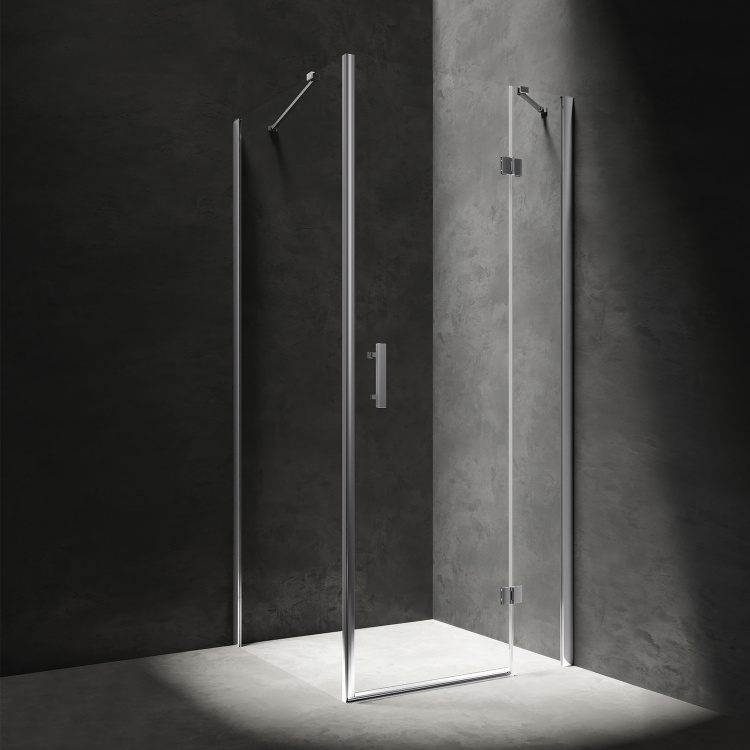 Cabina de ducha Omnires Marina 110x70cm cristal de seguridad, cromo (MH1170CRTR)