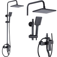 Sistema de ducha Rea Hass negro (REA-B9968)
