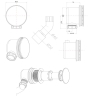 shower tray siphon Omnires chrome (ST7990.01+ST45CR)