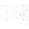 concealed bath and shower mixer Omnires Y brushed copper (Y1235CPB)