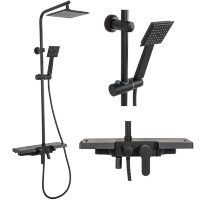 Sistema de ducha Rea Bravo negro (REA-P0636)