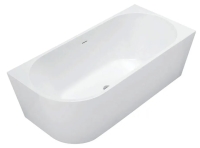Bañera acrílica Rea Bellanto 150x75 + sifón + tapón clic/clack, derecha (REA-W0251)
