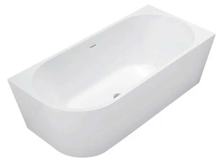 acrylic bathtub Rea Bellanto 150x75 + siphon + click/clack plug, right (REA-W0251)