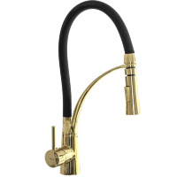 Grifo monomando de cocina Rea Gaspar negro/dorado (REA-B1019)