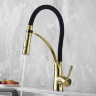 Grifo monomando de cocina Rea Gaspar negro/dorado (REA-B1019)