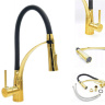 Grifo monomando de cocina Rea Gaspar negro/dorado (REA-B1019)