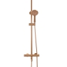 Conjunto de ducha Rea Lungo cobre cepillado, con termostato (REA-P8807)
