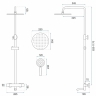 Conjunto de ducha Rea Lungo cobre cepillado, con termostato (REA-P8807)