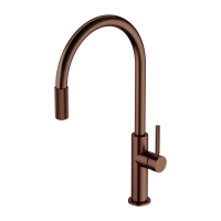 Grifo de cocina Omnires con interruptor y filtro de agua, cobre antiguo (SW9057-FD1ORB)