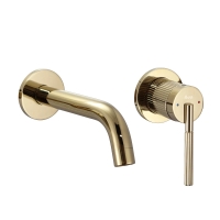 Mezclador de lavabo empotrado Rea Argon, dorado + caja (REA-B7809)