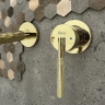 Mezclador de lavabo empotrado Rea Argon, dorado + caja (REA-B7809)