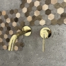 Mezclador de lavabo empotrado Rea Argon, dorado + caja (REA-B7809)