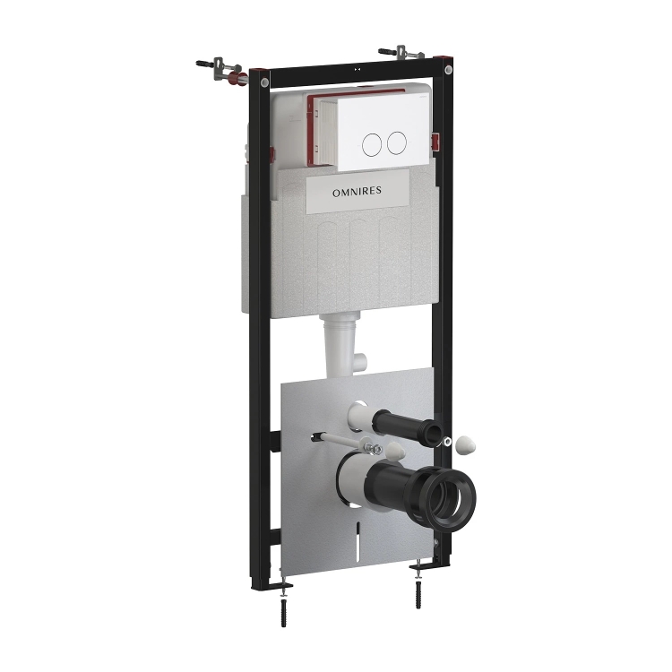 инсталляция Omnires Strongframe, панель смыва MINIMAL, matt white (STFWC1M-RWM)