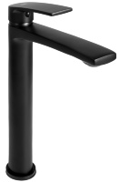 Mezclador de lavabo Rea Luppo negro mate, alto (REA-B9637)