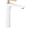 washbasin mixer Rea Orbit white-gold (REA-B2053)
