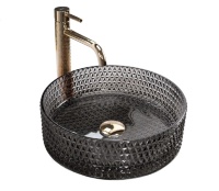 Lavabo Rea Cristal 35,5x35,5 negro (REA-U9671)