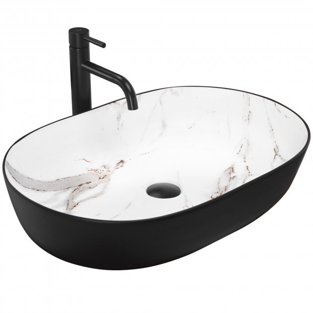 washbasin Rea Cleo 60,5x41 black-aiax matt (REA-U6625)