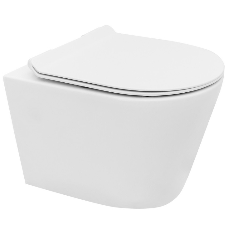 toilet Rea Tomas suspended, without rim, duroplast seat slow-falling (REA-C1257)