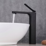 Mezclador de lavabo Rea Sonic negro mate alto (BAT-09854)