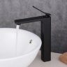 Mezclador de lavabo Rea Sonic negro mate alto (BAT-09854)