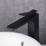 Mezclador de lavabo Rea Sonic negro mate alto (BAT-09854)