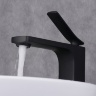 Mezclador de lavabo Rea Sonic negro mate alto (BAT-09854)