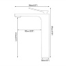 Mezclador de lavabo Rea Sonic negro mate alto (BAT-09854)