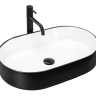 Lavabo Rea Nadia 61x38,5 negro mate/blanco (REA-U8781)