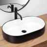 Lavabo Rea Nadia 61x38,5 negro mate/blanco (REA-U8781)