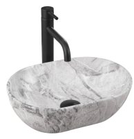 Lavabo Rea Amelia Mini 38x26 piedra mate (REA-U9109)