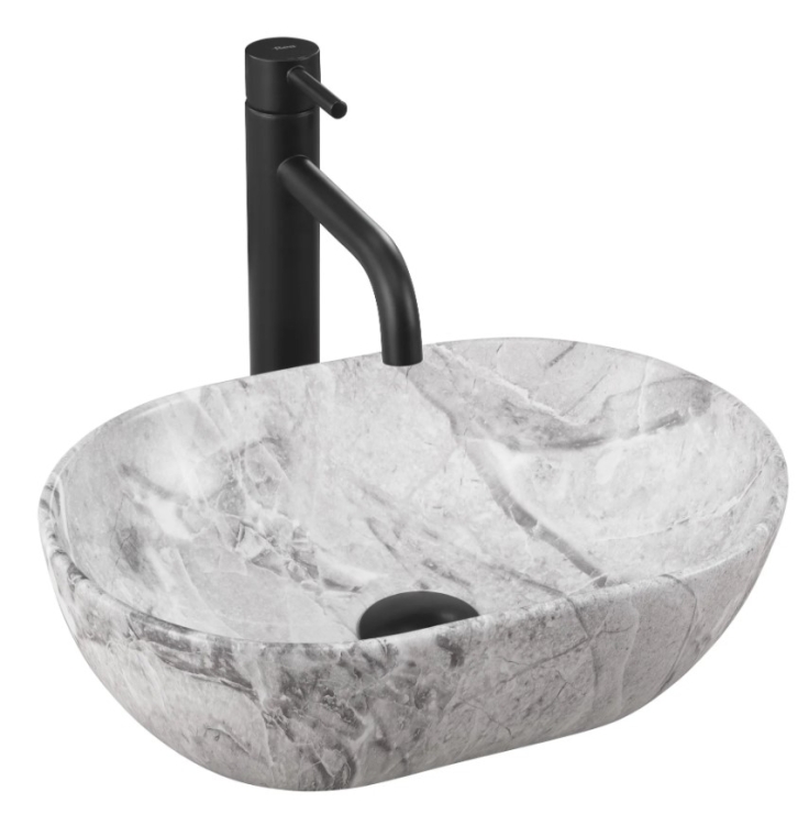 Lavabo Rea Amelia Mini 38x26 piedra mate (REA-U9109)