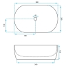 Lavabo Rea Amelia Mini 38x26 piedra mate (REA-U9109)
