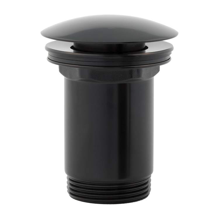 Omnires click-clack black bottom valve (A716BL)