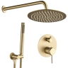 Sistema de ducha Rea Lungo Grip oro cepillado + caja de montaje oculta (REA-P8950)
