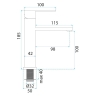 смеситель для умывальника Rea Arcos brushed copper (REA-B6964)