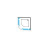 Cabina de ducha Omnires Bronx 80x80 cristal de seguridad, cromo (S203080CRTR)