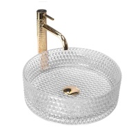 Lavabo Rea Cristal 35,5x35,5 transparente (REA-U9670)