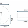 washbasin Rea Cristal 35,5x35,5 transparent (REA-U9670)