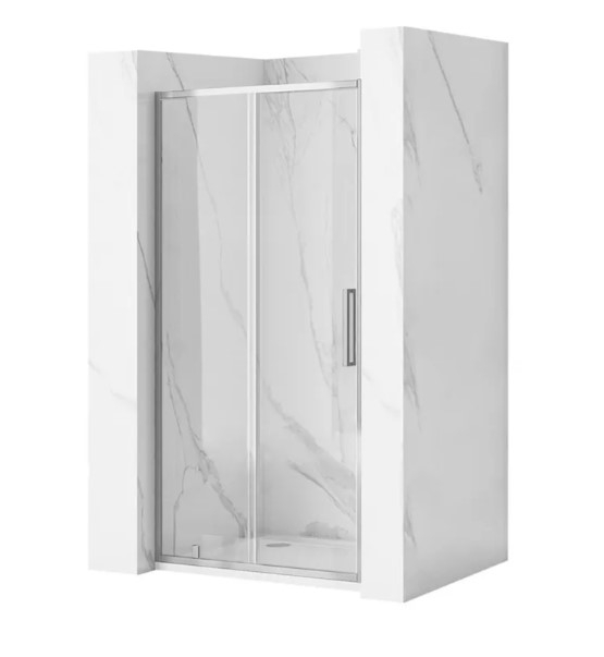 shower door Rea Rapid Slide 120x195 safety glass, transparent, chrome (REA-K5602)
