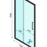 shower door Rea Rapid Slide 120x195 safety glass, transparent, chrome (REA-K5602)