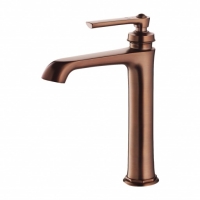 Mezclador de lavabo Omnires Armance de cobre antiguo, alto (AM5212ORB)