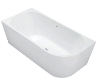Bañera acrílica Rea Bellanto 160x75 + sifón + tapón clic/clack, izquierda (REA-W0252)