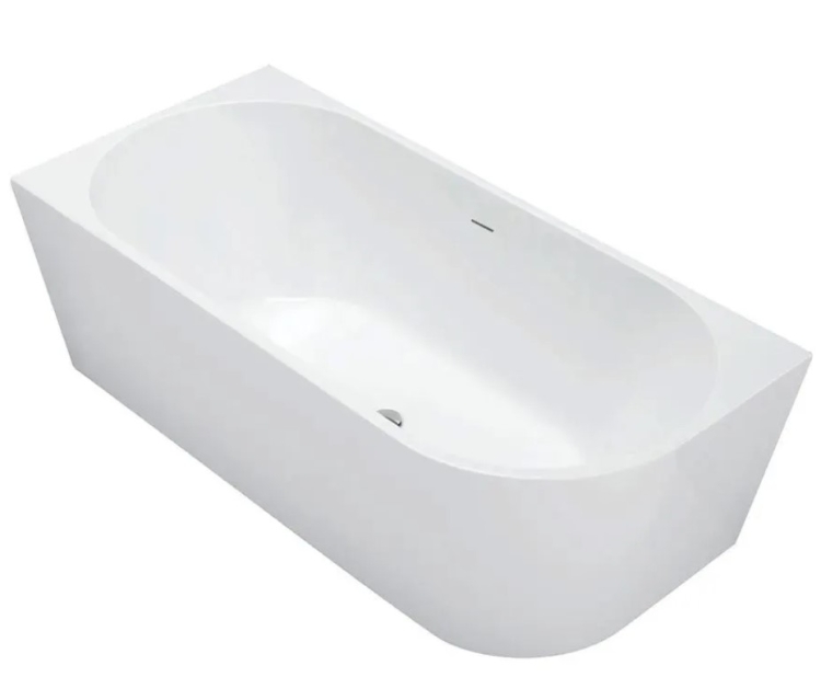 acrylic bathtub Rea Bellanto 160x75 + siphon + click/clack plug, left (REA-W0252)