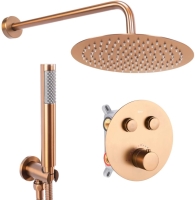 Conjunto de ducha empotrado Rea Lungo cobre cepillado (REA-P8808)