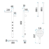 shower system Rea Karl with thermostat, tytan (REA-P4880)