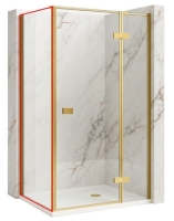 душевая стенка Rea Atlas 100 безопасное стекло, прозрачное, gold brush (REA-K4337)