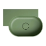 умывальник Omnires Ovo M+ 55,5x38,5 угловой, левый, matt olive (OVO555UWLOL)